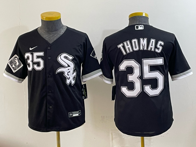 youth 2025 Chicago White Sox #35 Thomas black Game Nike MLB Jersey 0722004